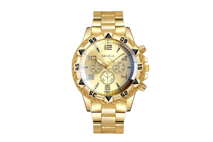 Durable Stainless Steel Quartz Wristwatch